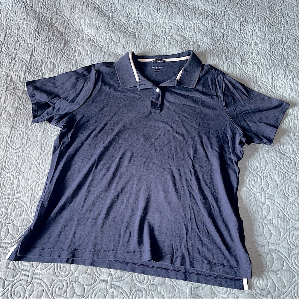 Lands End Navy Polo